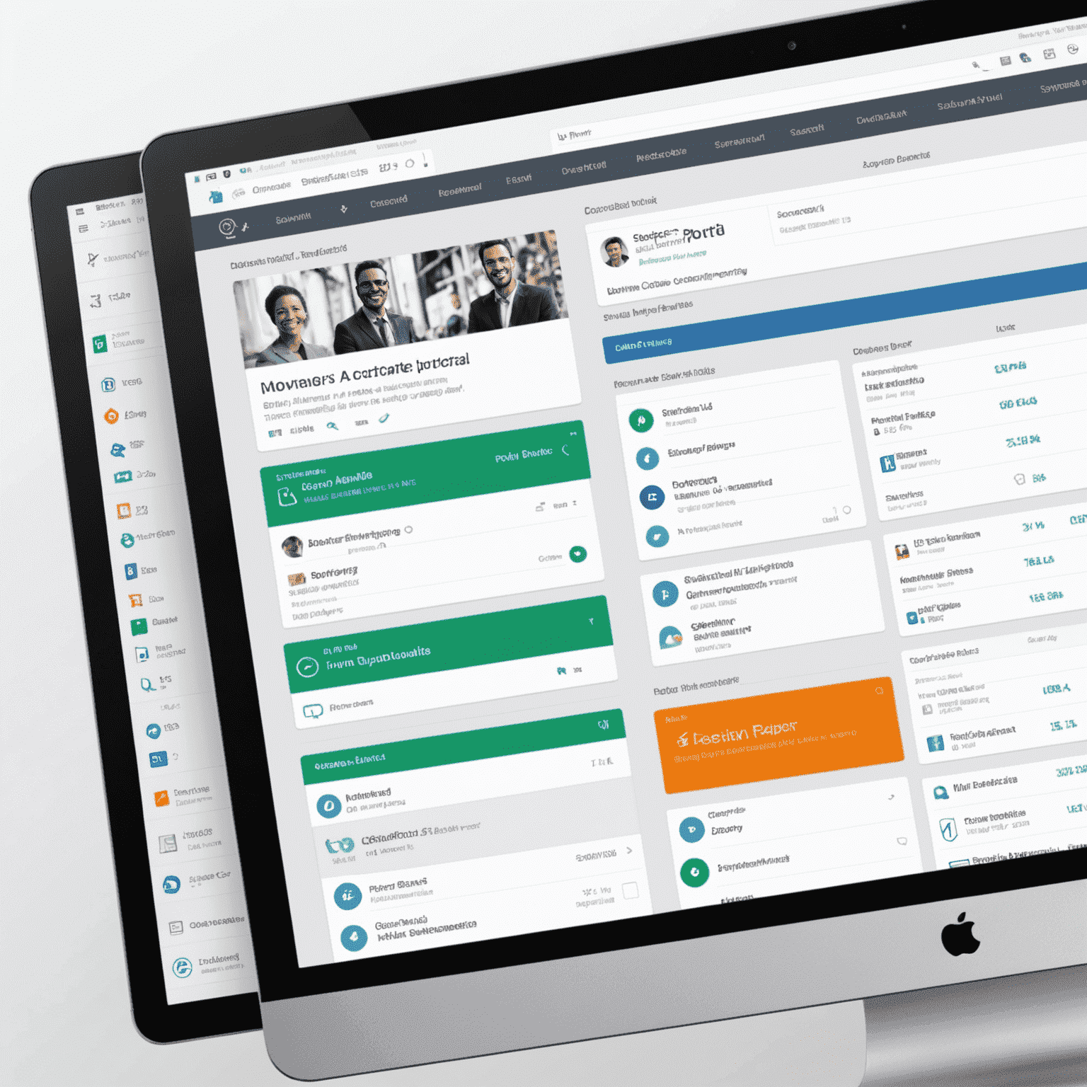 A secure client portal interface showing document sharing, messaging, and real-time updates. The interface is clean and user-friendly, with a dashboard displaying recent activities and upcoming deadlines.