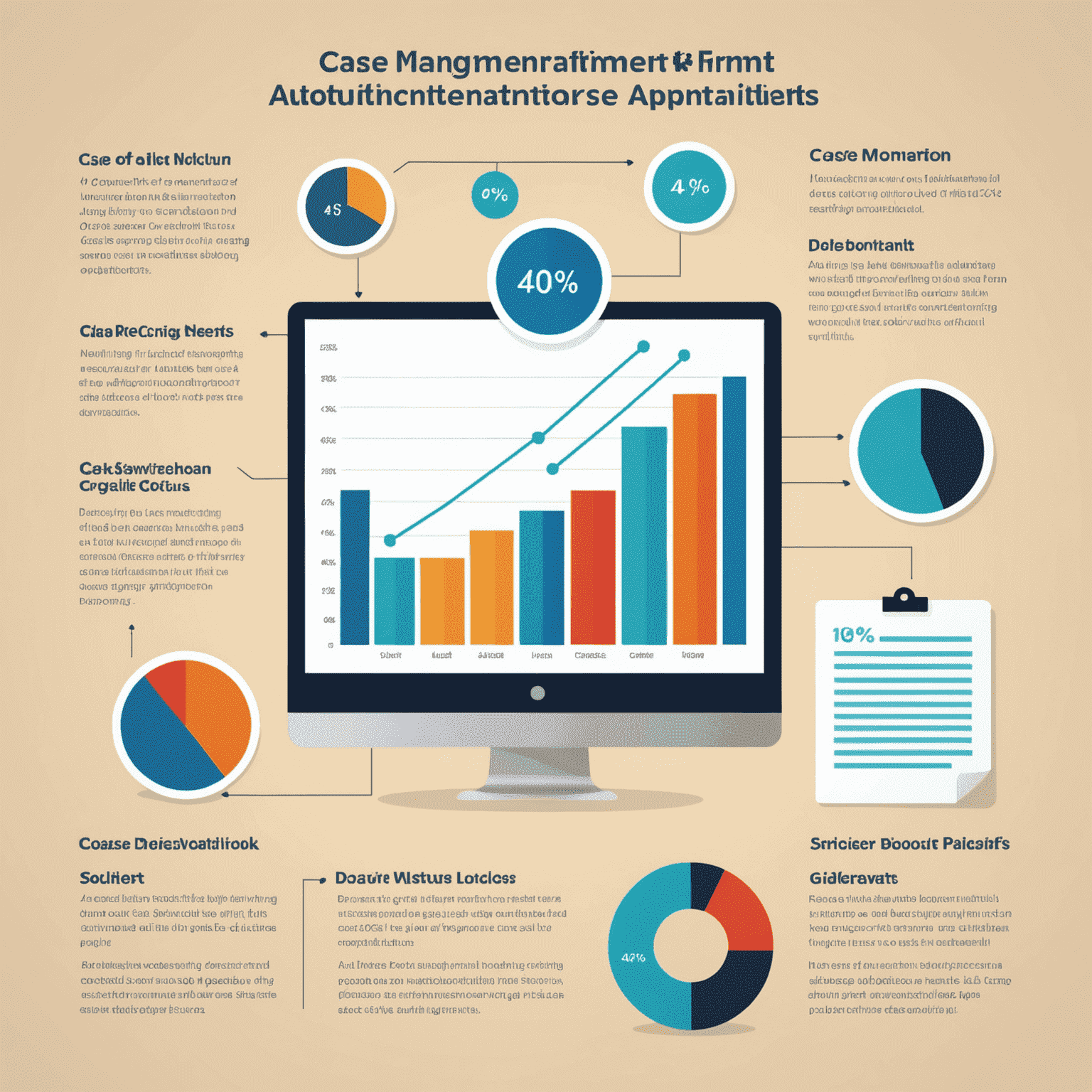 Graph showing 40% productivity increase in a law firm using case management and document automation solutions