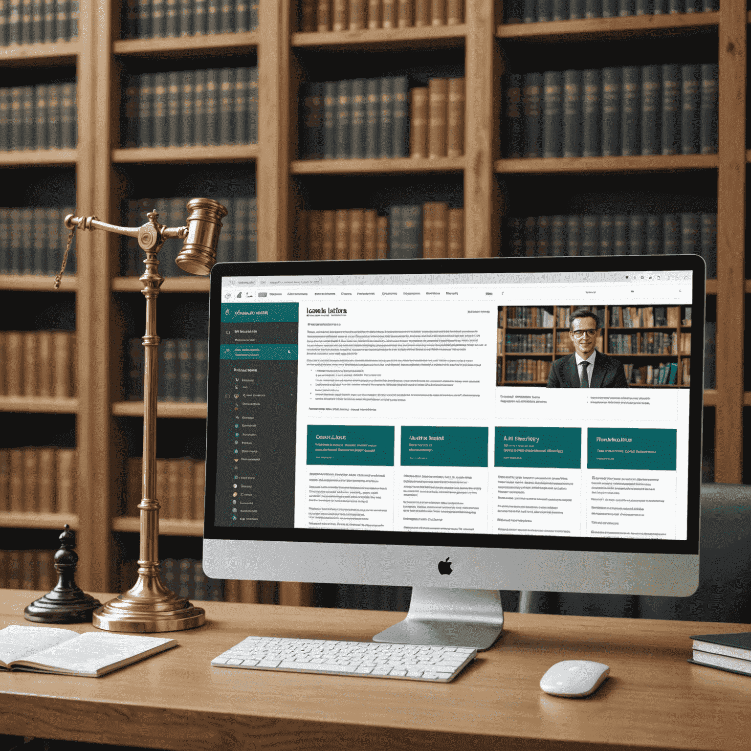 A split-screen image showing a digital law library on one side and an AI-powered search interface on the other, representing the combination of comprehensive legal databases and advanced search capabilities.